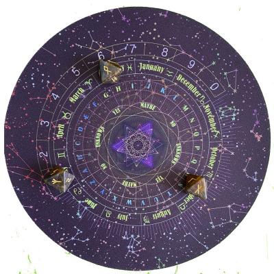 China Skyy Alphanumeric Pendulum Ceremony Pad Entertaiment Game Cards Diameter 22cm Astrolabe Altar Pendulum Prayer Ceremony Nordic Starry Props for sale