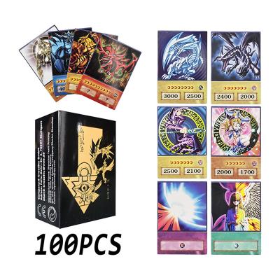 China Drinking Game Party Game Yugioh Card 100Pcs Covers / New King Three Fantasy Gods Classic Box Game English Board Game Card for sale