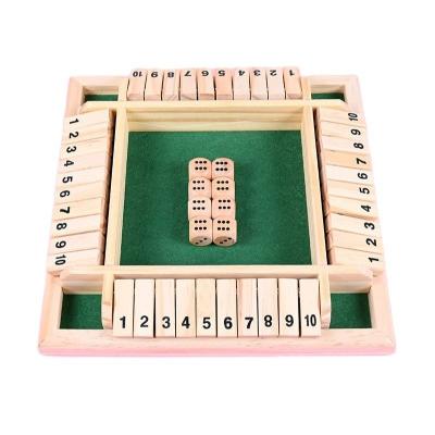 China New Wooden Version 8 Dice Deluxe Four Sided 10 Numbers Closed Box Board Game Set Drinking Dice Party Club Games For Adults Families for sale