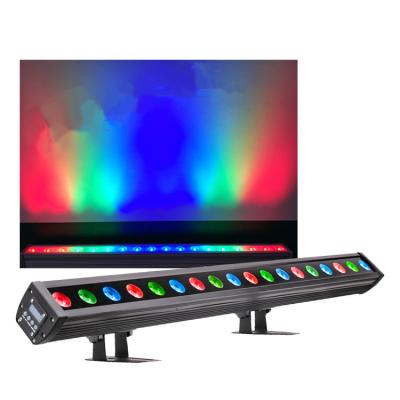 China Park etc stage lighting hardware wall construction joint wedding stage dj dyeing light aluminum rgb 18pcs*3w strip pixel control led for building wedding for sale