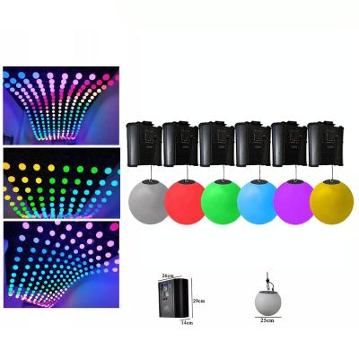 China Professional RGB Color Effect China Factory Dmx Winch Rgb Changing Sphere Hanging Led Lifting Ball Led Kinetic Light for sale