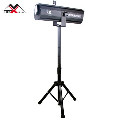 China China electronic dmx indoor free standing 5R professional lighting 7R led follow spot light for wedding party birthday event decoration for sale