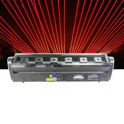 China 3000MW DMX Bar Six Hole Laser Light DJ Moving 6 Eyes Disco Laser Lights Show Red Color Single Beam Laser Stage Light Projector for sale