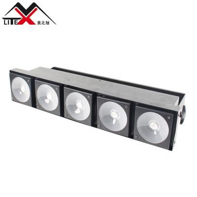 China Newest professional led club stage dmx lighting 5 cob eyes warm white rgb 3in1 led blinder matrix outdoor light for disco club for sale