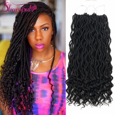 China Synthetic Twist Braid Crochet Dreadlock Hair Extension Hair Weave Bundle Goddess Synthetic Faux Locs Locs for sale