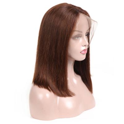 China Silky Straight Wave Bob Wig Brazilian Straight Short Dangle Lace Front Pre Plucked With Baby Remy Hair for sale