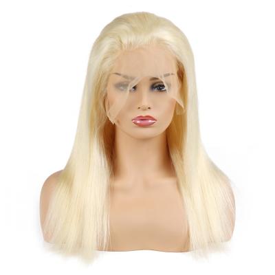 China Silky Straight Wave 613 Hair Cuticle Aligned Blonde Hair 4x4 Lclosure Lace Wig 613 Full Lace Wig for sale