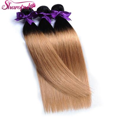 China New Arrival Silky Straight Two Wave Tone Color Chocolate Real Mink Brazilian Hair for sale