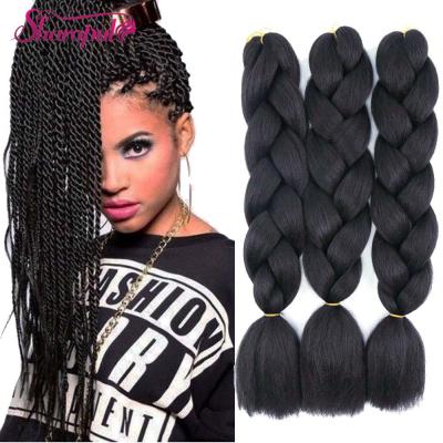 China Synthetic Hair STRAIGHT CURLY Braiding 3packs/lot 24inch 100gram for sale