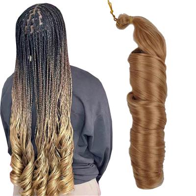 China 4bundles For Hair 24inch 150gram Full Head French Loose Loop Silky Crochet Braiding Braids for sale