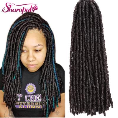 China 20inch Silky Straight Soft Wave Dreadlocks Crochet Braids Jumbo Dread Hairstyle Synthetic Ombre Faux Locs Braiding Hair Extensions for sale