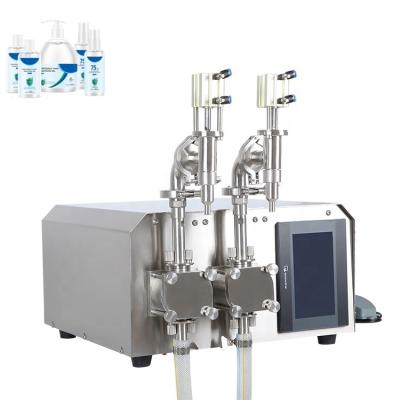 China CLOTHING Double Head Shampoo Alcohol Gel Hand Sanitizer Pneumatic Detergent Liquid Soap Filling Machine for sale