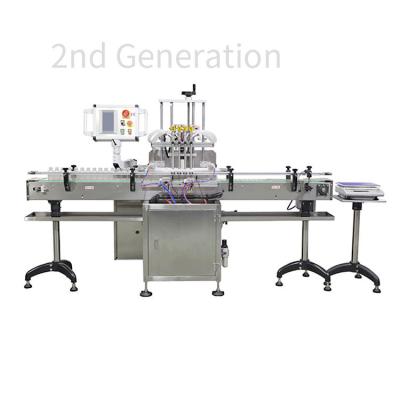 China CLOTHING 2nd Generation Automatic 4 Nozzles Oil Filling Machine Laundry Detergent Automatic Shampoo Juice Oil Juice Production Line for sale