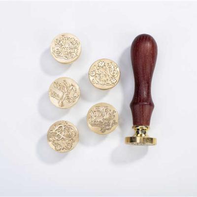 China Retro Handle Stamp Copper Head Wax Seal Kit Professional Custom Wax Seal Stamp for sale