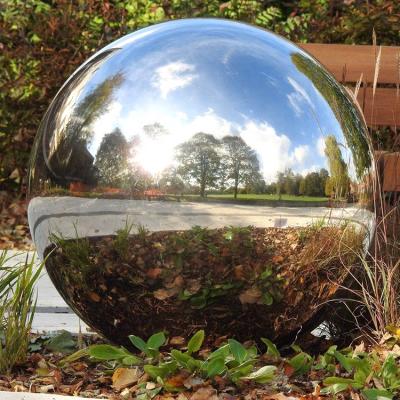 China Corrosion Resistance Staring Polished Ball Garden Mirror SS 304 Stainless Steel 316 Stainless Steel Sphere Ornaments Metal for sale