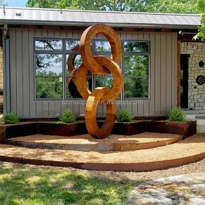 China Large Rusty Metal Garden Corten Steel sculpture from China for sale