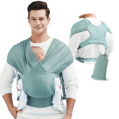 China Polyester Adjustable Baby Wraps Front Facing Back Carrier Ergonomic for Newborn Baby Carriers for Newborn to Toddler for sale