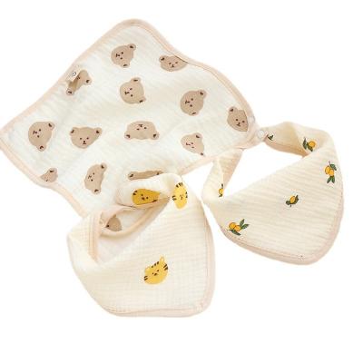 China Fashionable Feeding Cloths Newborn Drool Towel Cotton Breathable Baby Bibs Quick Dry Cotton Baby Bibs for sale