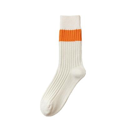 China Fun Breathable Cute Soft Casual Cotton MOQ Retro Stripe Winter Socks Colorful Women Socks For Ladies Girls for sale