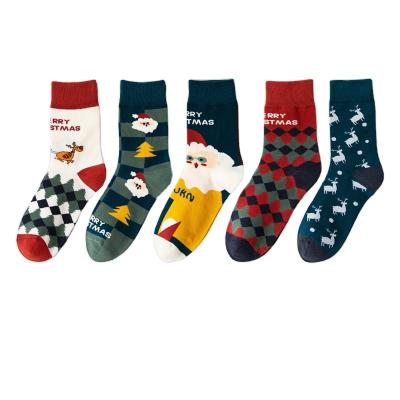 China Anti-Fault Wife Christmas Bangs Cmas Santa Claus Tree Snowflake Elk Snow Crew Cotton Funny Tube Happy Sock Men New Year Sucks for sale