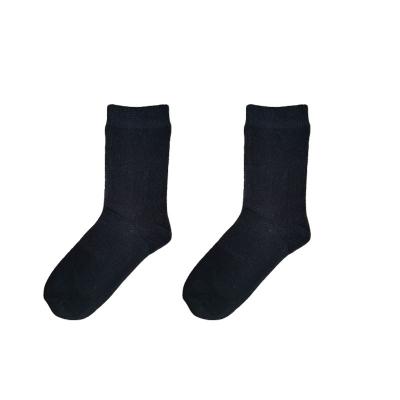 China Sporty Wholesale Cotton Breathable Kids Socks Kids Classic Socks Black for sale