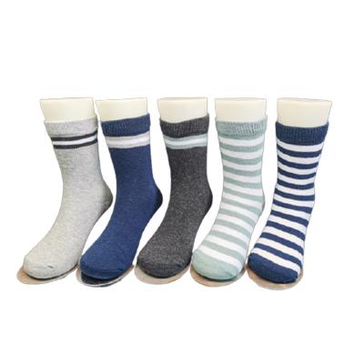 China Boy's Athletic Breathable Classic Athletic Socks For Kids Custom White Cotton Socks Classic Stripes Socks for sale