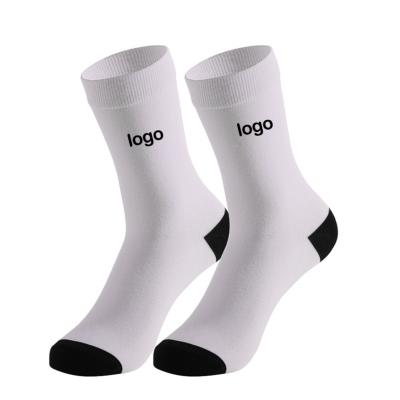 China Sporty Custom Mens Dress Socks Polyester White Stocking Sublimation Summer Blank Socks for sale