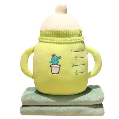 China Pillow Covering 40cm Cute Plush Multifunctional Sleeping Shape Bottle Plush Milk Pillow for sale