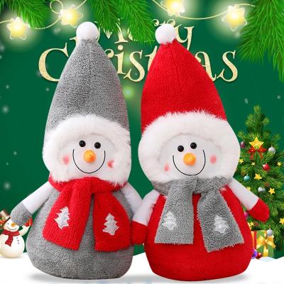 China Custom Cute Plush Toy Doll Christmas Decorations Supplies Toys Christmas Snowman Plush Toys 2022 For Gift for sale