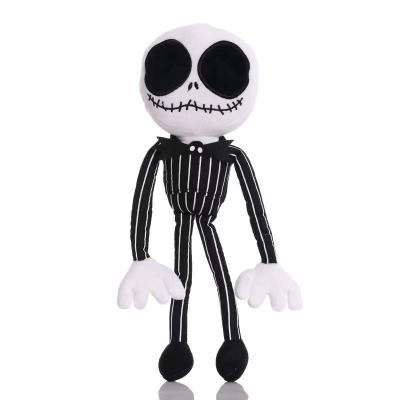 China 2022 Creative Funny Toys Halloween Decorations King Skeleton Jack Plush Halloween Night Scary Pumpkin Stuffed Halloween Doll for sale