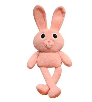 China New Wholesale Soft Short Plush Rabbit Ears Stretch Plush Toys Doll All Kinds Of Long Ear Rabbit Plush Toys for sale