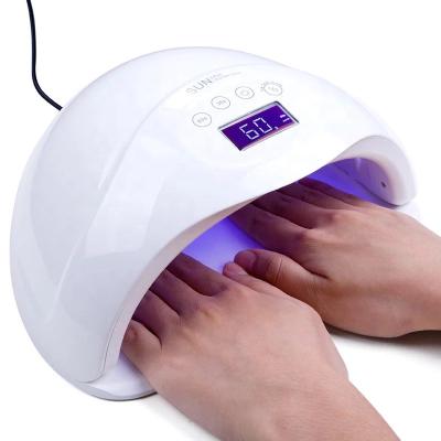 China Nail Lamp 48w 48W Double Nail Salon Hand Drying Sun 5plus Nail Lamp Custom Logo Nail Lamp Led 48w for sale