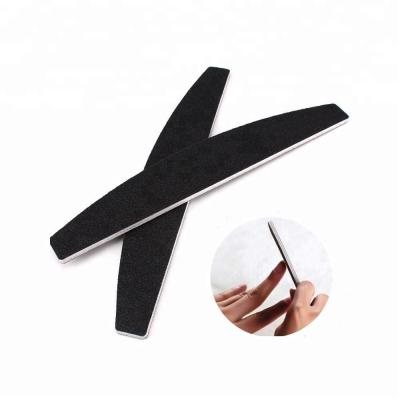 China Zebra Nail File 240 Half Moon 100/100 Sponge Sand Paper Eco-friendly Professional Nail File for sale