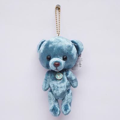 China Gift New Design Plush Key Chain Oddish Bear With Collar Toys Wholesale Plush Toys Soft Cotton Customized for sale