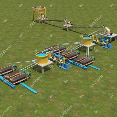 China rock copper ore copper processing plant/100tpd alluvial copper ore mining concentrate complete equipment for sale