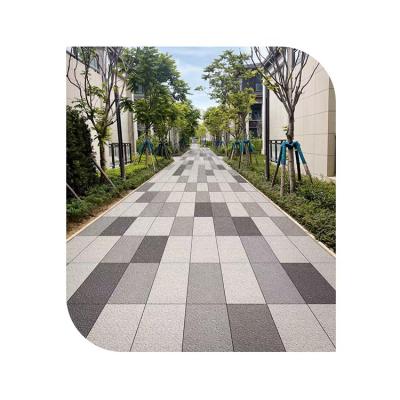 China Modern Outdoor Thick White Matte Garden Basalt Granite Look Cobblestone Bricks 20mm 24x24 36x36 Porcelain Tile for sale