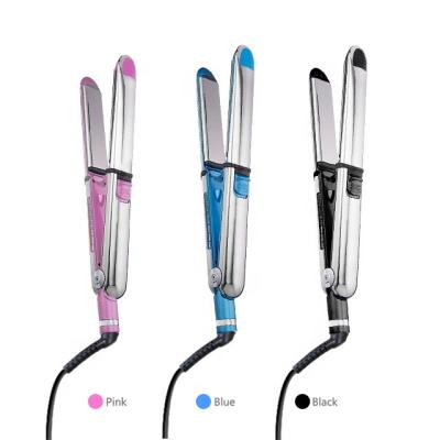 China Hot sales car nano stainless hair straightener and private label ceramic flat iron, hair iron with electric for travel for sale