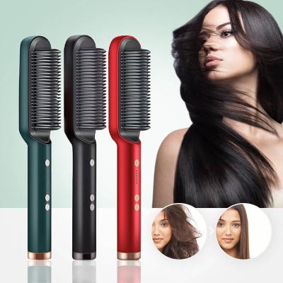 China Nondisposable Hot Air Hair Brush Dryer Professional Hair Straightener Styler Hot Air Comb Dropshipping Customized Logo Power for sale