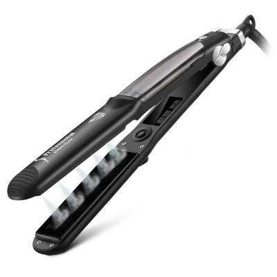 China 2022 New Steam Car Hair Straightener Tourmaline Steam Hair Straightener Professional Hair Straightener for sale