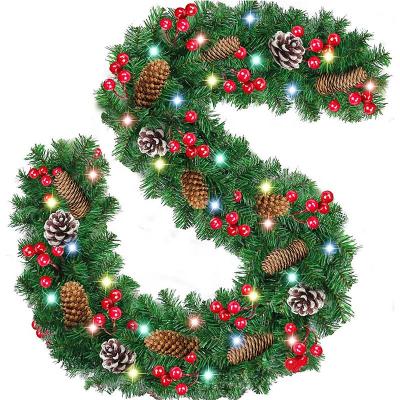 China Natural Hot Sale Customization Amazon Touch Artificial Christmas Garland For Home Fireplace Decoration for sale