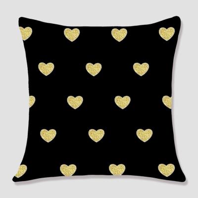 China Hot Selling Custom Made Modern Single Pillow Cases High Quality Soft Black Cushion Cover Air Permeable Heart Square Pillow Cases for sale