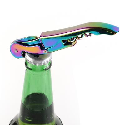 China Promotional Gifts Color Stainless Steel Wine Opener Servers Friend Cork Screw /Bottle Opener Kitchen Bar for sale