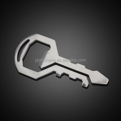 China Bottle Opener And Screwdriver Multi Function Key Shape Bottle Opener With Key Chain for sale