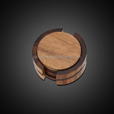 China Sustainable Round/Circular Bamboo Coaster Set for sale