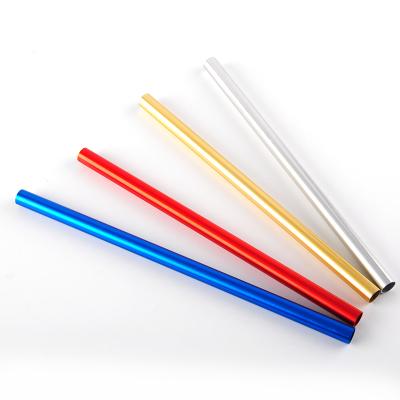 China Long Sustainable Large Colorful Stainless Steel Drinking Straws for sale