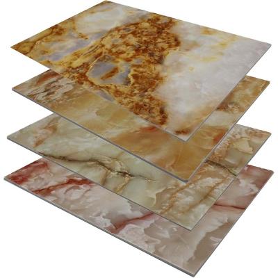 China Eco-friendly high quality plastic laminated PVC marble waterproof sheet for kitchen wall decoration for sale