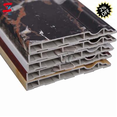 China Eco - Friendly / Waterproof PVC Panel Marble Design PVC Skirting Board For Floor And Wall Decoration for sale