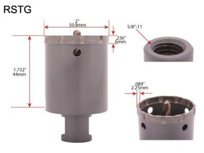 China Pilot Crown 2 Inch Core Drill Bit , stone / ceramic Diamond Cutting Tools for sale