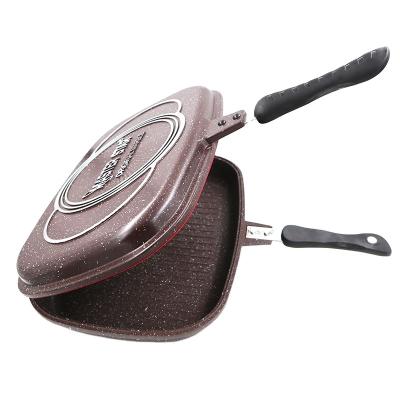 China Multifunctional Pans Master Star 36/40cm Double Sided Frying Pan Die-Casting Grill Pan Non-Stick Baking Tray Gas Cookware Barbecue Cooking Tool Durable for sale