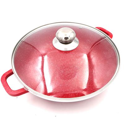 China Sustainable Cast Aluminum Deep Frying Pans Sauce Pot 28cm Non-Stick Die Casting Induction Cooker for sale